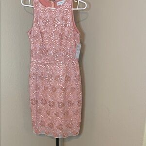 Calvin Klein Pink Floral Mini Dress